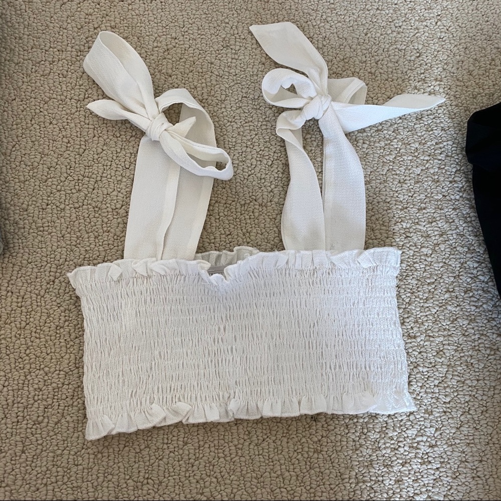 White tie bralette/ crop top